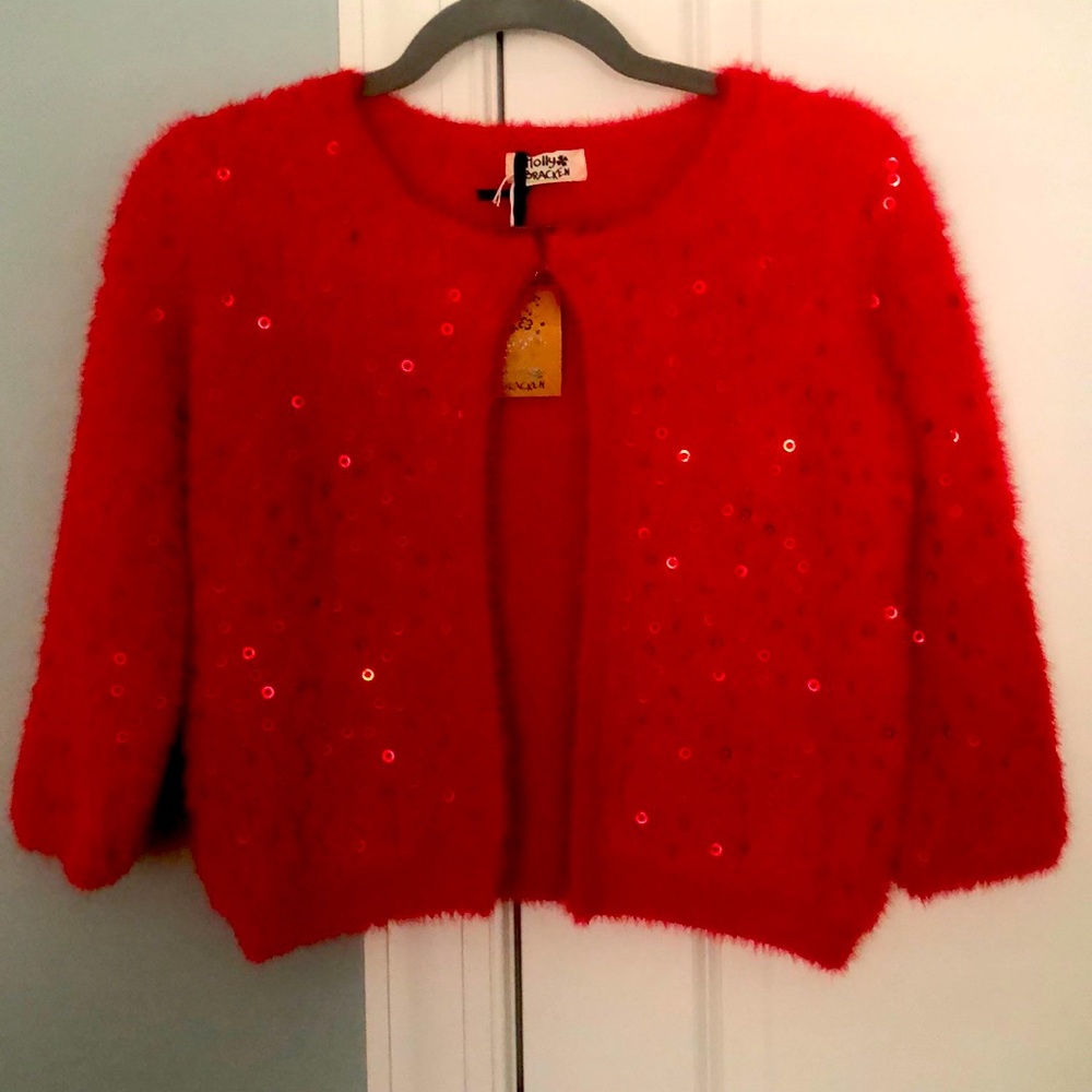 Holly Bracken red bolero jacket Small